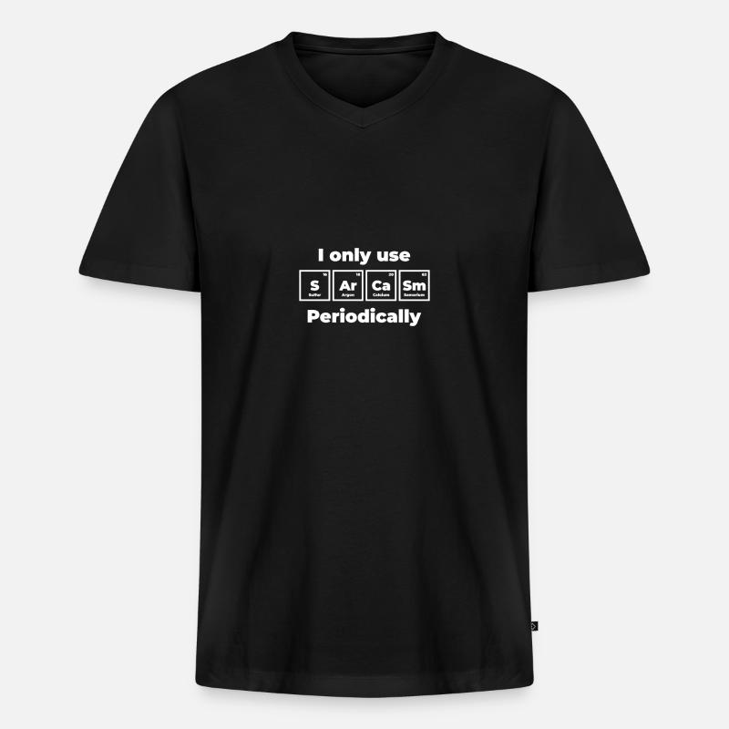 Sarcasm - Männer Premium Bio T-Shirt mit V-Ausschnitt - Schwarz