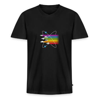 science fiction cadeau de film livre - T-shirt encolure en V Premium bio Homme - noir - Devant - Nico (187cm)
