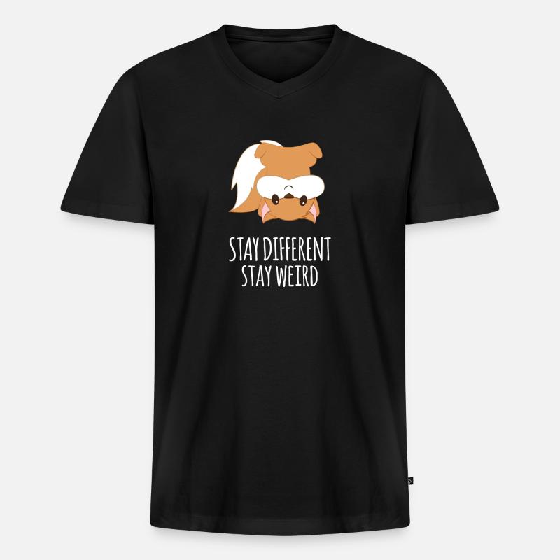 Squirrel - Be different - squirrel - Men's Premium Organic T-shirt with V-neck - black