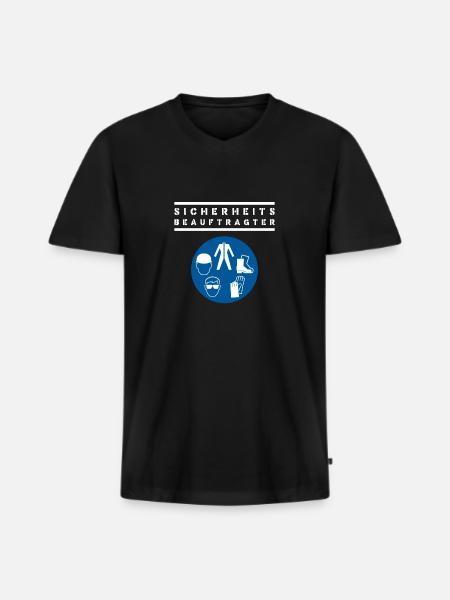 sicherheitsbeauftragter 2 - Männer Premium Bio T-Shirt mit V-Ausschnitt - Schwarz