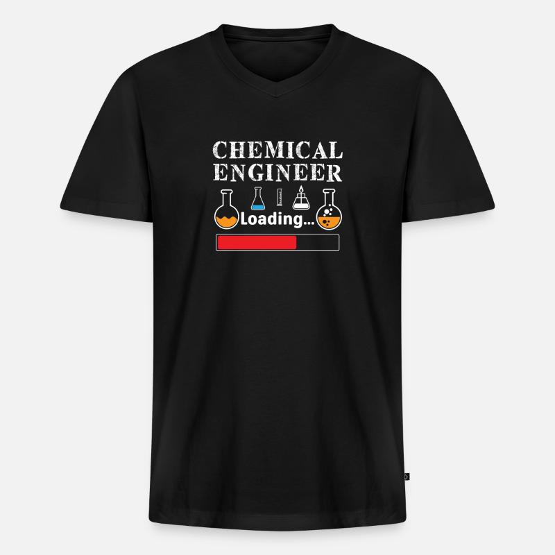 Chemielaborant - Männer Premium Bio T-Shirt mit V-Ausschnitt - Schwarz