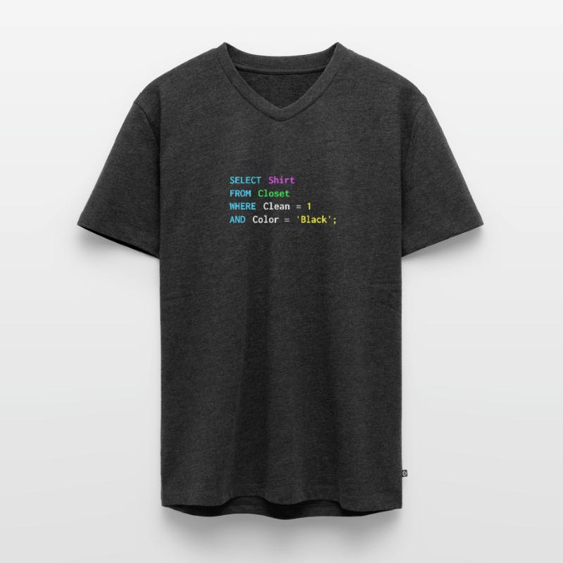 Conception SQL amusante pour les programmeurs sql, DBA, T-shirt encolure en V Premium bio Homme