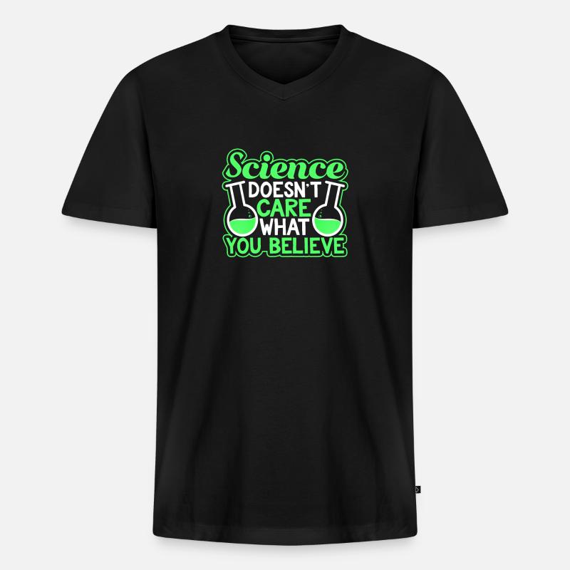 Science - Männer Premium Bio T-Shirt mit V-Ausschnitt - Schwarz