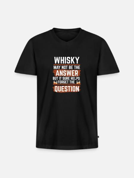 Whisky Sprüche - Männer Premium Bio T-Shirt mit V-Ausschnitt - Schwarz