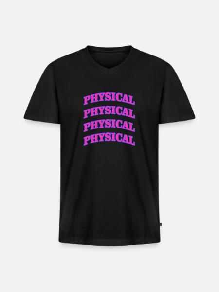Physical - Men's Premium Organic T-shirt with V-neck - black