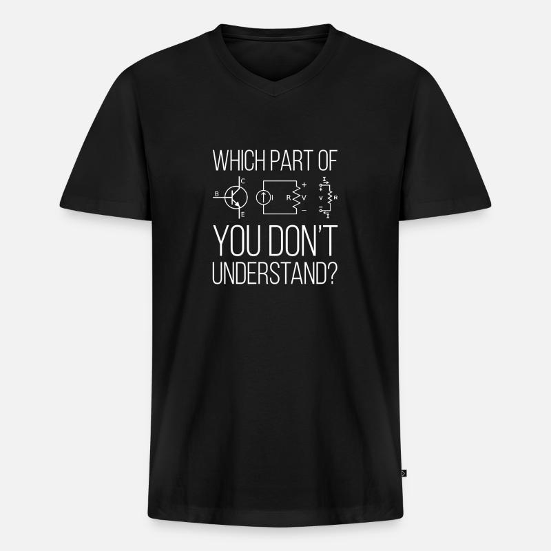 electrical engineer electrical engineering - Men's Premium Organic T-shirt with V-neck - black