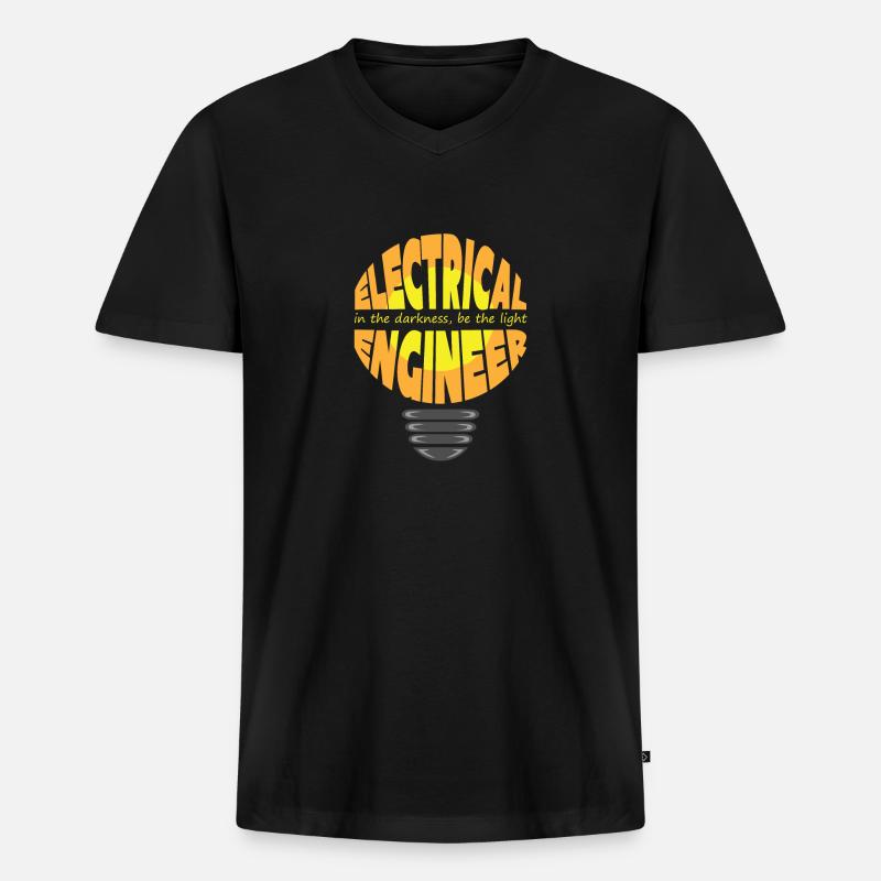 Ingenieur - Engineer - Männer Premium Bio T-Shirt mit V-Ausschnitt - Schwarz