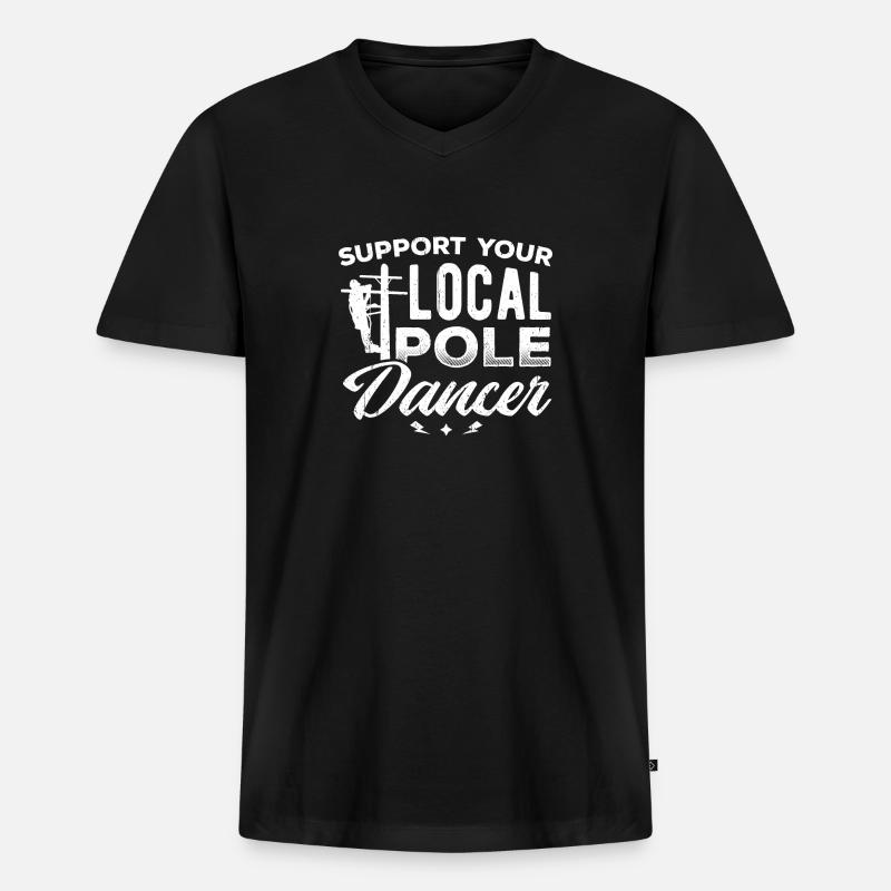 Tester electronics technician light - Männer Premium Bio T-Shirt mit V-Ausschnitt - Schwarz