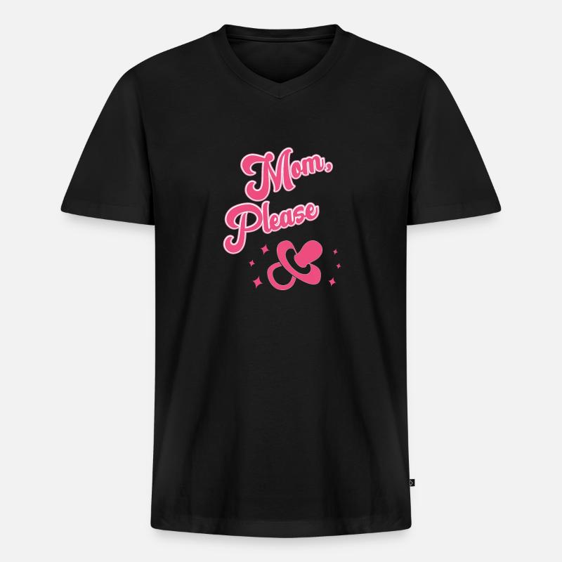 schnuller mama - Männer Premium Bio T-Shirt mit V-Ausschnitt - Schwarz