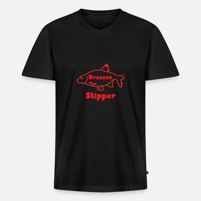 Brassen Stipper - Männer Premium Bio T-Shirt mit V-Ausschnitt - Schwarz