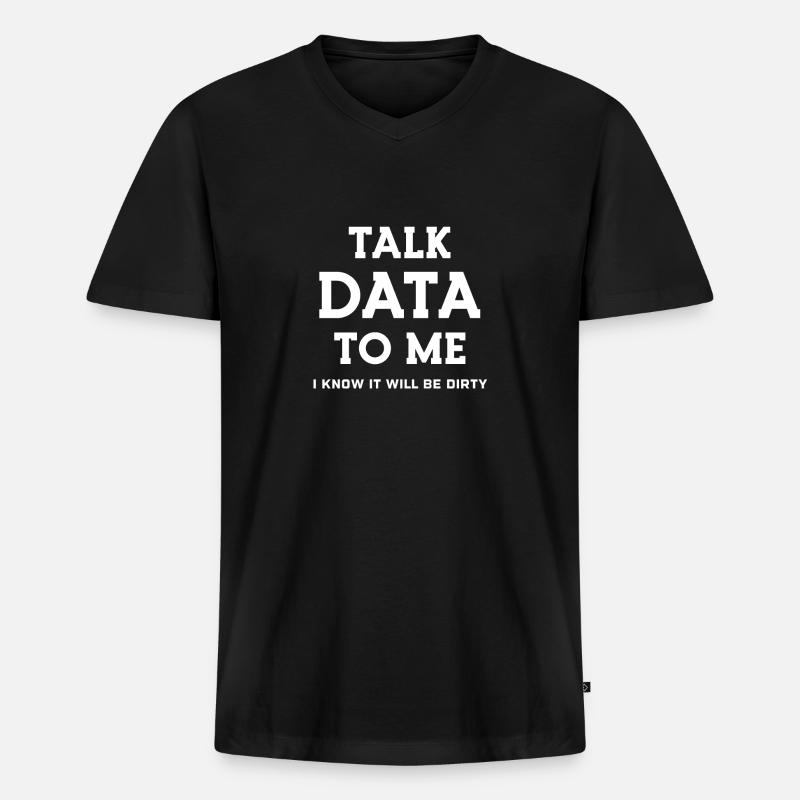 Data Science Statistics Data Scientist - Männer Premium Bio T-Shirt mit V-Ausschnitt - Schwarz