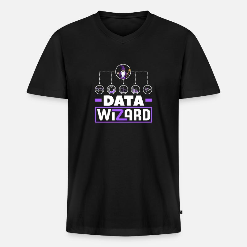 Datenanalyse Datenassistent Engineering Business - Männer Premium Bio T-Shirt mit V-Ausschnitt - Schwarz