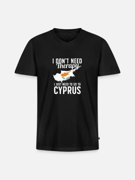 Cyprus flag I Cyprus souvenirs - Men's Premium Organic T-shirt with V-neck - black