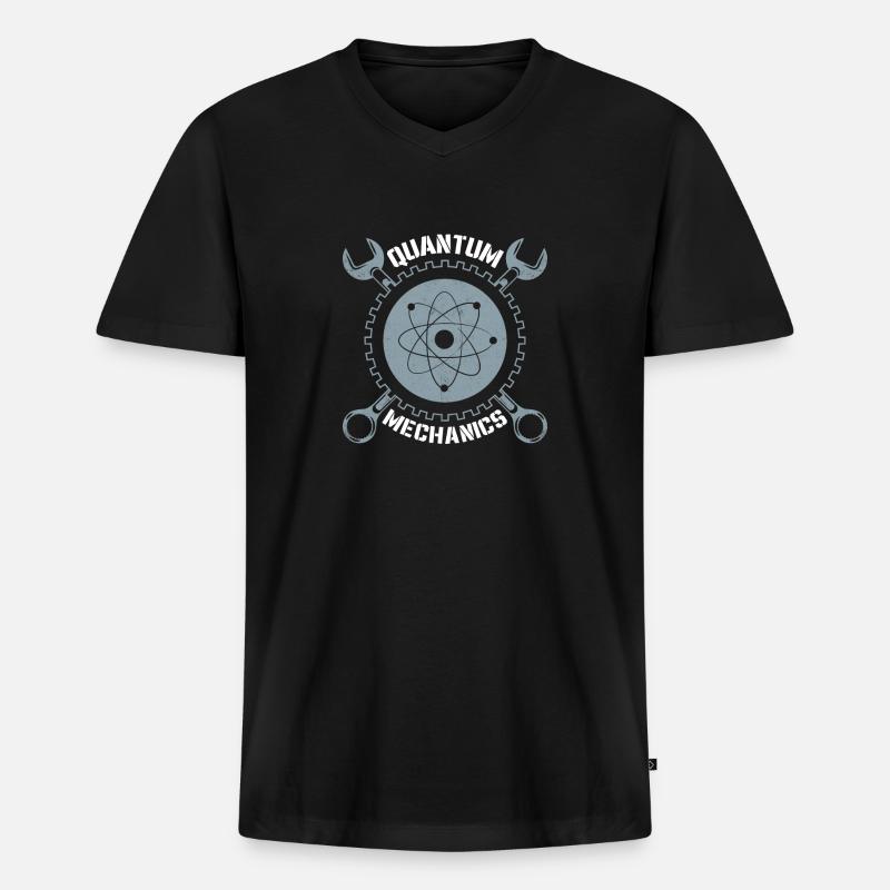 Quantenmechanik Quantenphysik Technik - Männer Premium Bio T-Shirt mit V-Ausschnitt - Schwarz