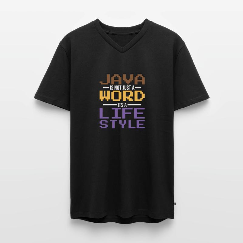Java Developer Men's Premium Organic T-shirt with V-neck