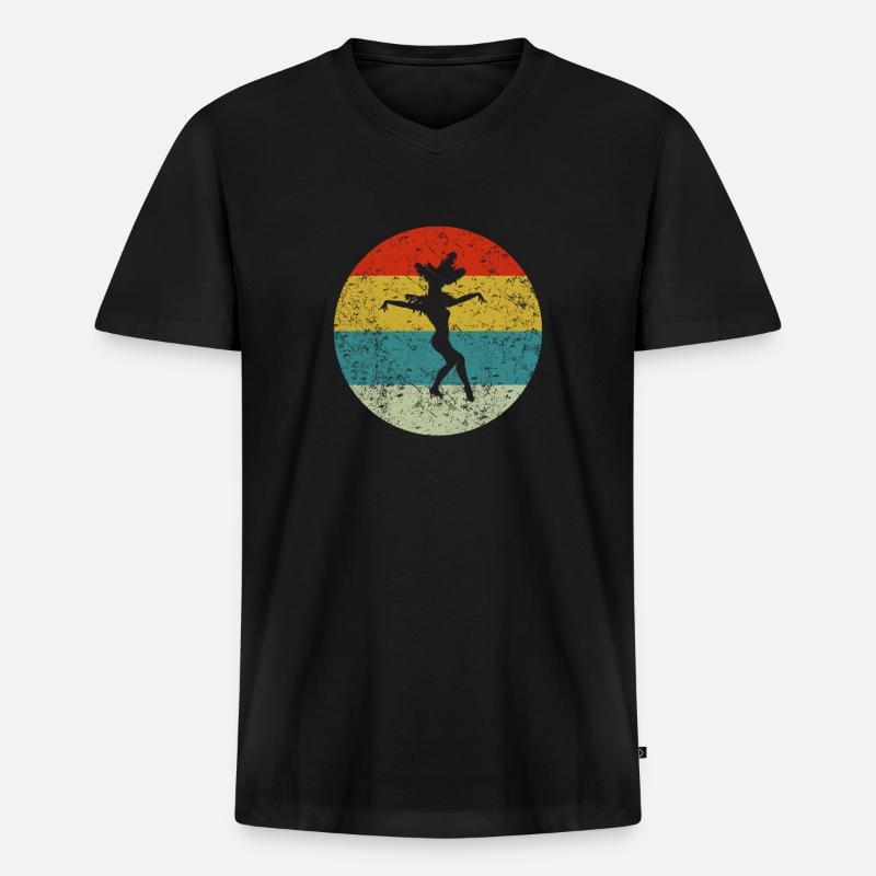 Samba - Männer Premium Bio T-Shirt mit V-Ausschnitt - Schwarz