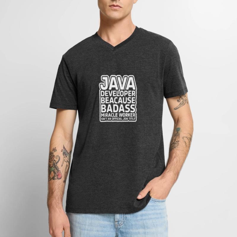 Java Developer Badass Men's Premium Organic T-shirt with V-neck