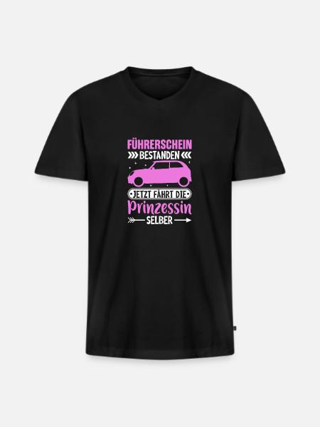 Auto Führerschein bestanden - Männer Premium Bio T-Shirt mit V-Ausschnitt - Schwarz