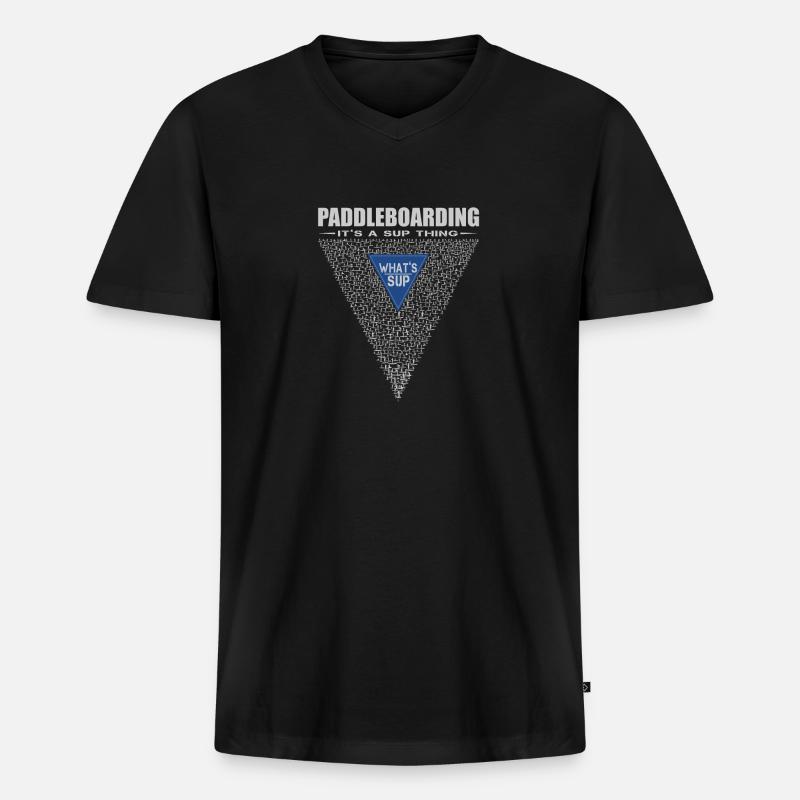 What's sup. It's Sup Thing - Männer Premium Bio T-Shirt mit V-Ausschnitt - Schwarz