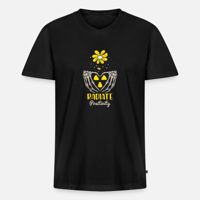 X-Ray Flower Rad Tech Gift - Männer Premium Bio T-Shirt mit V-Ausschnitt - Schwarz