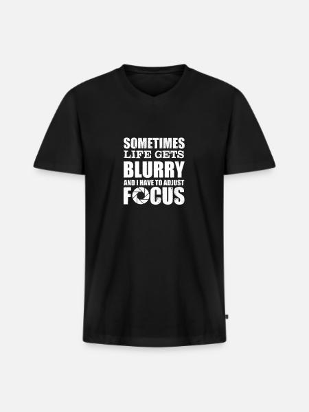 Photographer Photography Camera F-Stops - Men's Premium Organic T-shirt with V-neck - black