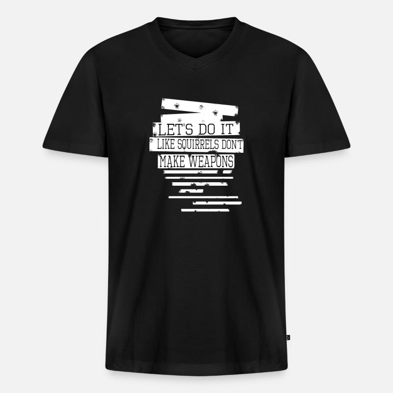 birthday statement hippy disarmament cool - Männer Premium Bio T-Shirt mit V-Ausschnitt - Schwarz