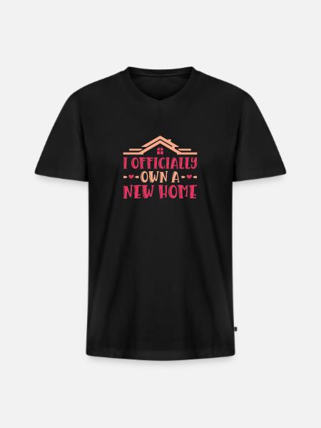 I Officially Own A New Home Owner - Men's Premium Organic T-shirt with V-neck - black