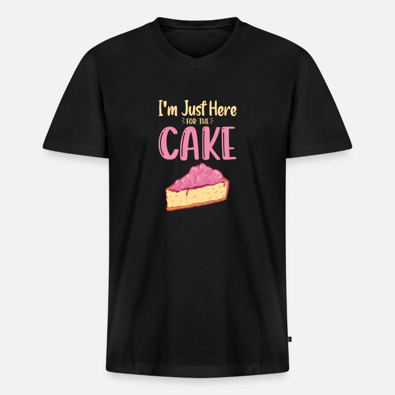Kuchen Backen Bäcker Konditor - Männer Premium Bio T-Shirt mit V-Ausschnitt - Schwarz