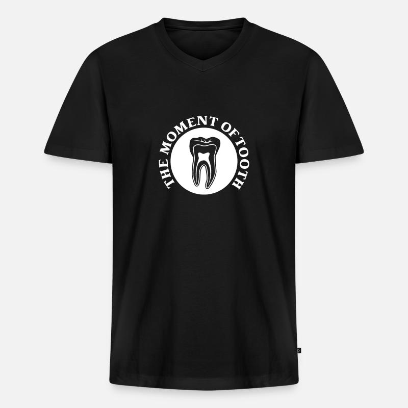 Dentallabor Techniker Zahntechniker - Männer Premium Bio T-Shirt mit V-Ausschnitt - Schwarz