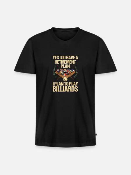 Snooker Pool Billiards - Men's Premium Organic T-shirt with V-neck - black