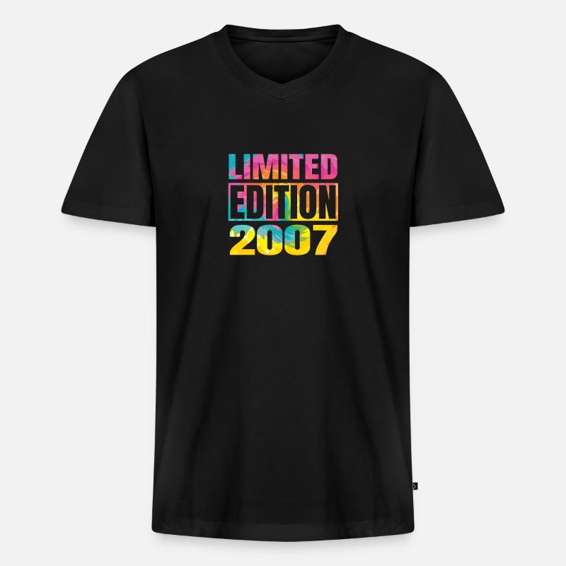 Limited Edition 2007 Graffiti - Männer Premium Bio T-Shirt mit V-Ausschnitt - Schwarz