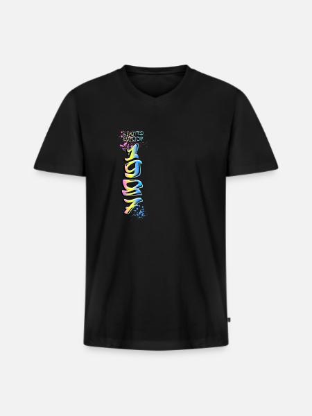 Édition limitée 1987 Graffiti - T-shirt encolure en V Premium bio Homme - noir