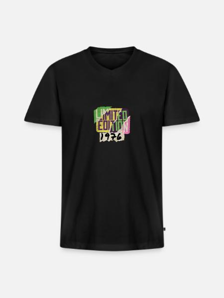 Édition limitée 1976 Graffiti - T-shirt encolure en V Premium bio Homme - noir