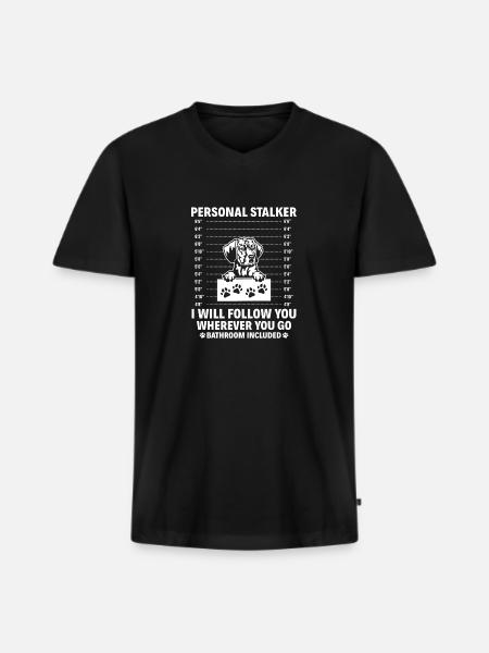Redbone Coonhound Dog Gift - Men's Premium Organic T-shirt with V-neck - black