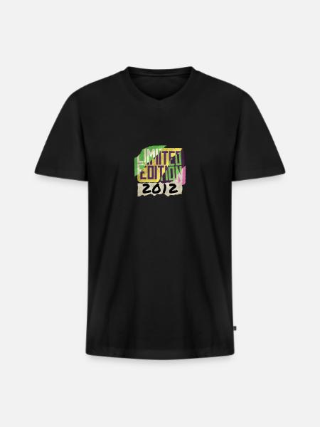 Limited Edition 2012 Graffiti - Männer Premium Bio T-Shirt mit V-Ausschnitt - Schwarz