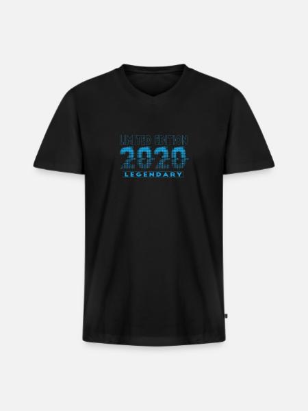 Limited Edition 2020 Graffiti - Männer Premium Bio T-Shirt mit V-Ausschnitt - Schwarz