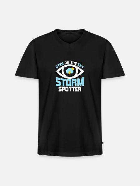 Eyes On The Sky - Storm Spotter Meteorologist Sto - Men's Premium Organic T-shirt with V-neck - black