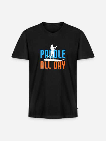 SUP Paddle Board Paddleboarding - Men's Premium Organic T-shirt with V-neck - black
