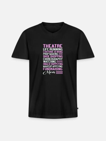 Actress Drama Broadway Musical Theater - Men's Premium Organic T-shirt with V-neck - black