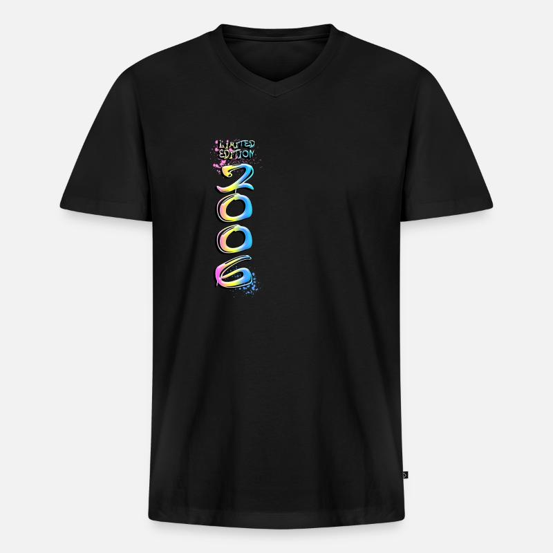Limited Edition 2006 Graffiti - Männer Premium Bio T-Shirt mit V-Ausschnitt - Schwarz