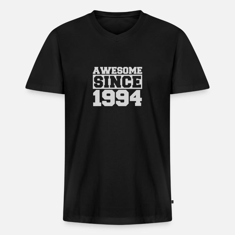 Awesome since 1994 - Männer Premium Bio T-Shirt mit V-Ausschnitt - Schwarz