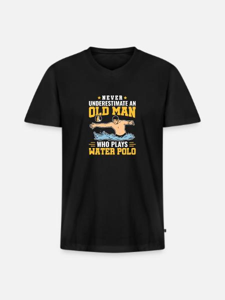 Water Polo Wasserball - Men's Premium Organic T-shirt with V-neck - black