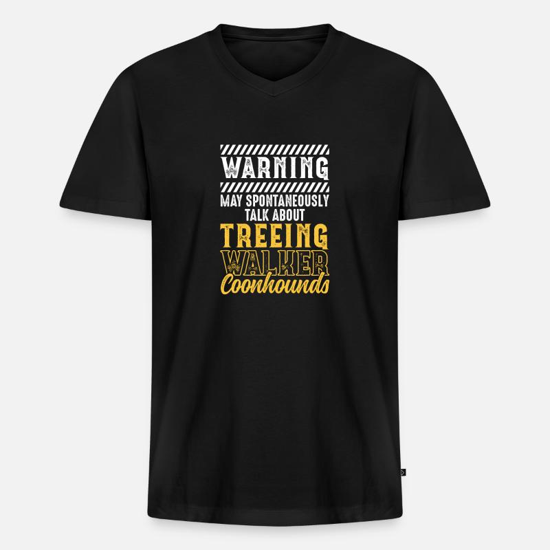 Treeing Walker Coonhound - Männer Premium Bio T-Shirt mit V-Ausschnitt - Schwarz