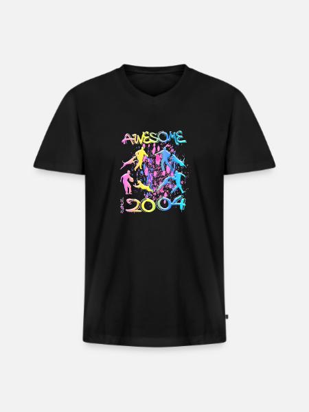 Awesome since 2004. Agility, Hundetraining - Men's Premium Organic T-shirt with V-neck - black