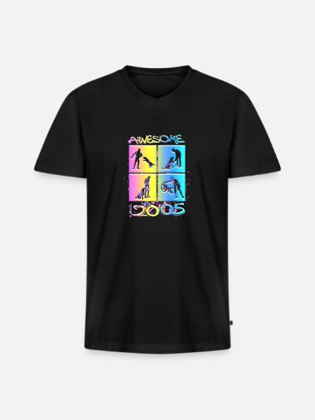 Awesome since 2005. Agility, Hundetraining - Men's Premium Organic T-shirt with V-neck - black
