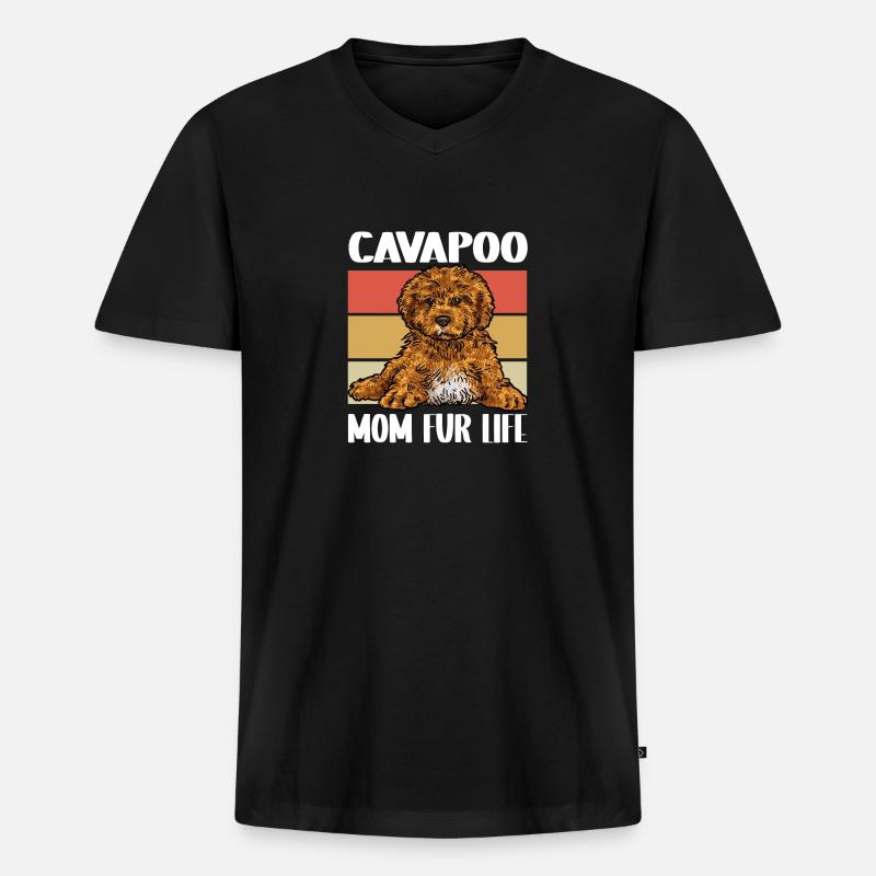 Cavapoo Cavoodle Capoodle Dog - Men's Premium Organic T-shirt with V-neck - black