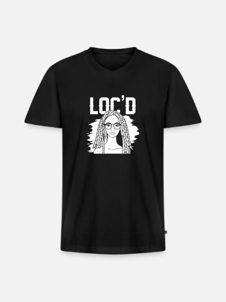 It's The Locs For Me - Afro Hair Black American - Men's Premium Organic T-shirt with V-neck - black