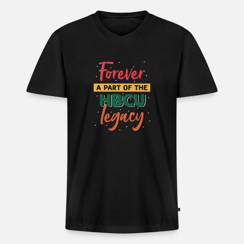 Coyote Jäger - Männer Premium Bio T-Shirt mit V-Ausschnitt - Schwarz
