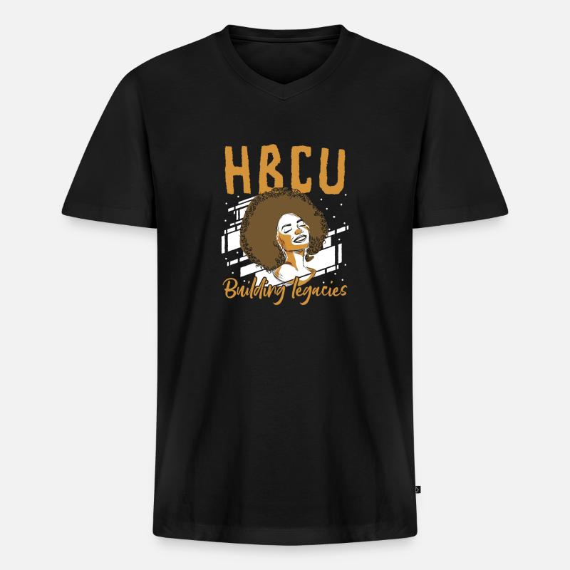 Coyote Jäger - Männer Premium Bio T-Shirt mit V-Ausschnitt - Schwarz