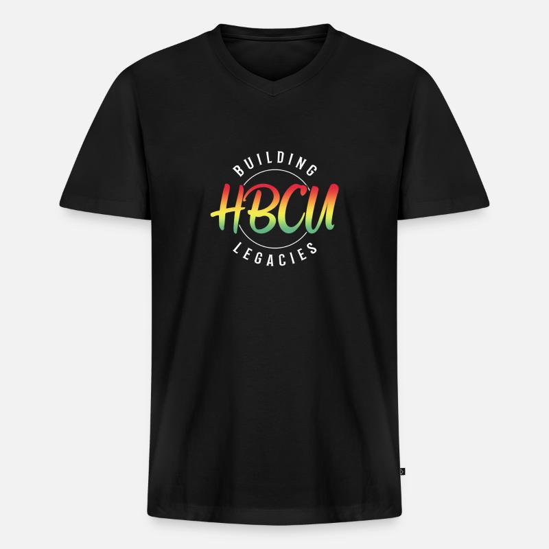 Coyote Jäger - Männer Premium Bio T-Shirt mit V-Ausschnitt - Schwarz